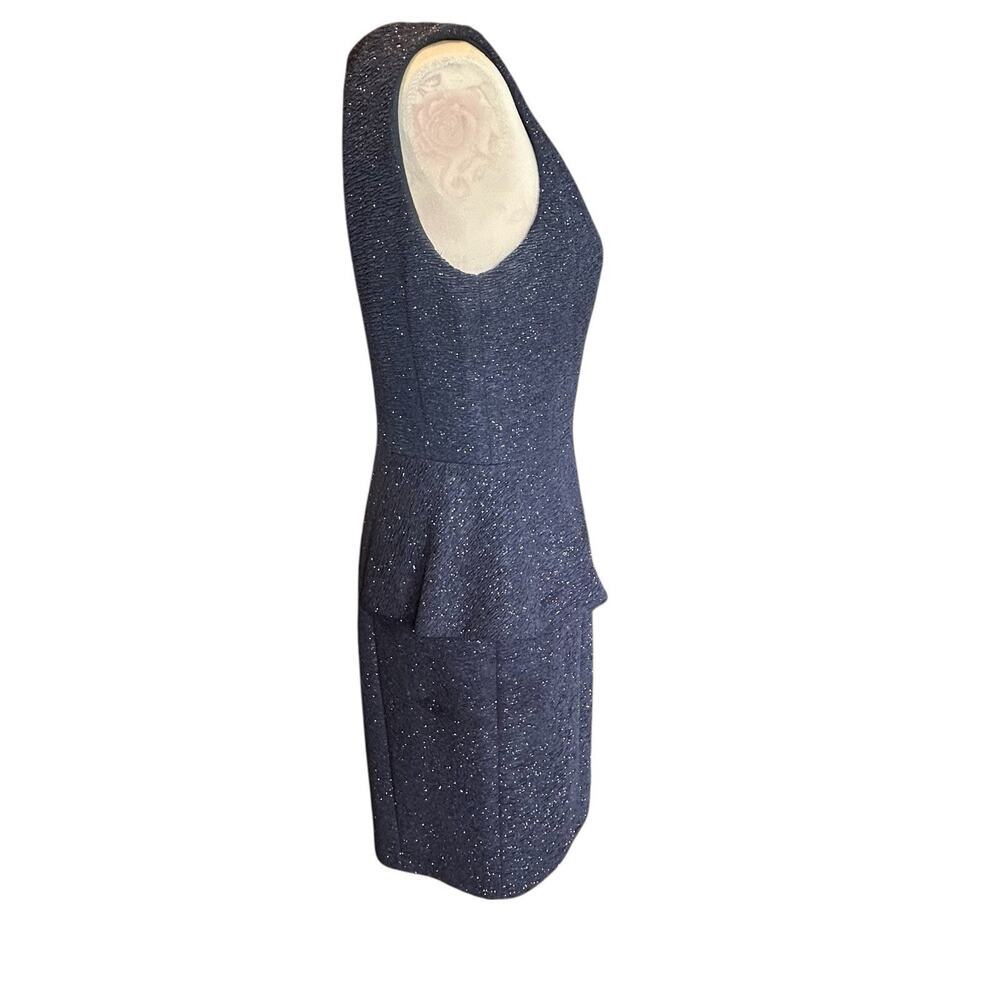 Eliza J. Women’s Sleeveless Sheath Black Dress Silver Glitter Embellished Sz. 8 - Picture 10 of 16